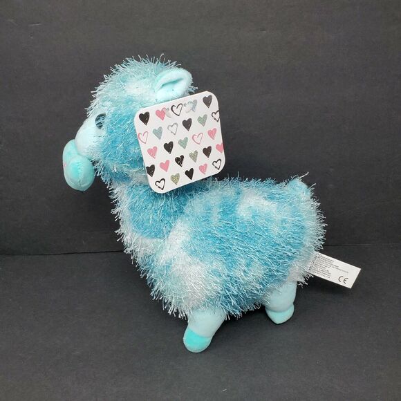 Kellytoy Valentine's Day Eyelash Llama Plush Stuffed Animal 12" Blue White XOXO - Picture 4 of 7